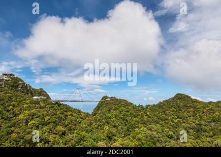 Sky Bridge auf dem Berg - Langkawi Insel Landschaft, Malaysia, Südostasien Stockfoto