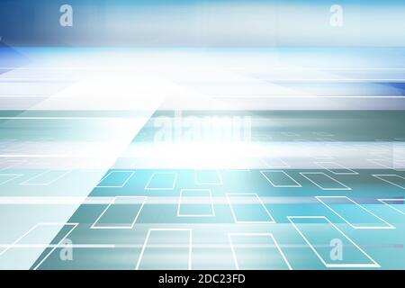 Abstrakt High-Tech 3d Raum Hintergrund, 3d-Illustration Stockfoto