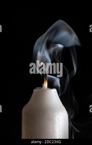 Kerze-Rauch Stockfoto