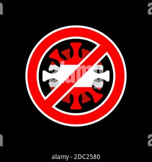 Stopp des Coronavirus in Österreich. Bekämpfung des Coronavirus in Österreich. Österreichische Flagge und COVID-2019. Weltweite Epidemie. Pandemie. Land in Quarantäne gesperrt Stock Vektor