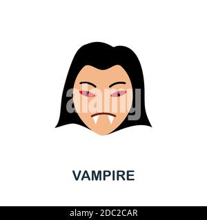 Vampir-Symbol. Einfaches Element aus der halloween Kollektion. Creative Vampire Icon für Web-Design, Vorlagen, Infografiken und vieles mehr Stock Vektor
