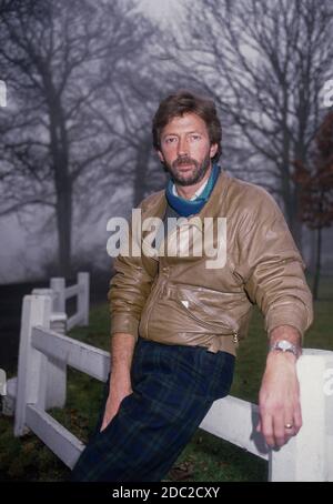 Eric Clapton vor seinem Konzert im Edinburgh Playhouse 27 Februar 1985 Stockfoto