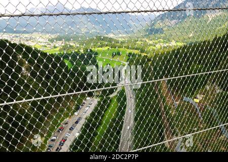 Hängebrücke Highline 179 in Reutte Österreich Stockfoto