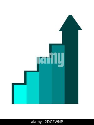 Abstraktes Diagramm, Finanzgraph, Analytics Element Cartoon Vektor Illustration Stock Vektor