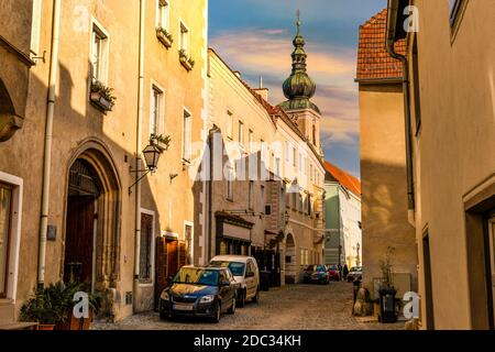 Stein an der Donau. Krems. Wachau. Österreich. Stockfoto