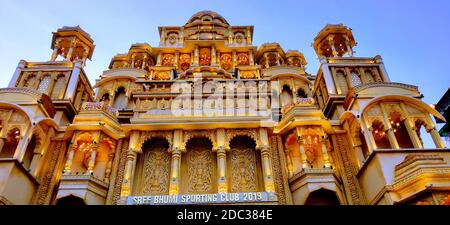 Bild eines schönen durga Puja Pandals in Kalkutta, Architektur Stockfoto