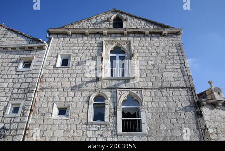 Altes historisches Haus in Orebic, Kroatien Stockfoto