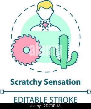 Scratchy Sensation Concept Icon Stock Vektor