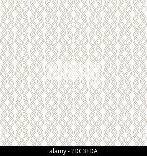 Abstrakt Linie Hintergrund - verworrenes Strickmuster. Nahtloser Vektorhintergrund. Zwei Farben - einfach zu färben. Stock Vektor