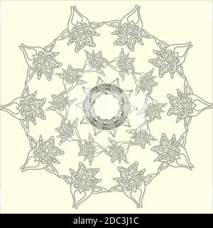 Abstraktes Ornamentmuster aus schwarzen und weißen Doodle-Elementen Stock Vektor