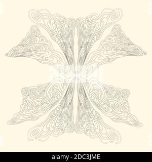 Abstraktes Ornamentmuster aus spiralförmigen Doodle-Elementen Stock Vektor