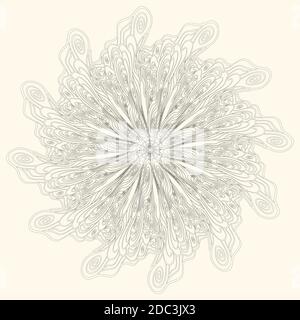 Abstraktes Ornamentmuster aus spiralförmigen Doodle-Elementen Stock Vektor