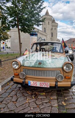 Trabi am Tag der deutschen Einheit in Potsdam, Brandenburg , Deutschland Stockfoto