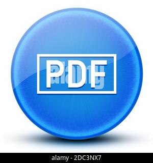 PDF Augäpfel glänzend blau Runde Taste abstrakte Abbildung Stockfoto