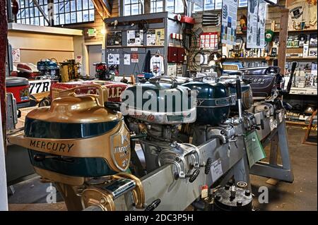 Der Bootsladen im Foss Seaport Museum in Tacoma, WA Stockfoto