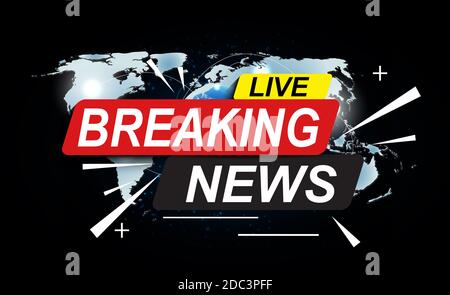 Live Breaking News Abstrakte Hintergrunddarstellung Stockfoto