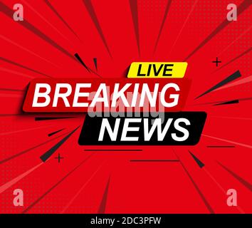 Live Breaking News Abstrakte Hintergrunddarstellung Stockfoto