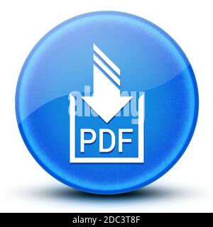 PDF Dokument herunterladen Augäpfel glänzend blau Runde Taste abstrakte Illustration Stockfoto