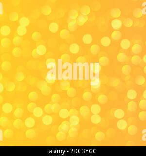 Mehrfarbiges unscharrigem Bokeh auf gelbem Hintergrund - Panorama Stock Vektor