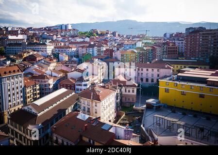 Portugalete von Vizcaya Brücke nach Süden. Portugalete, Biskaya, Baskenland, Spanien, Europa Stockfoto