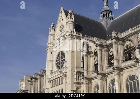 St. Eustache Kirche im Tageslicht Stockfoto