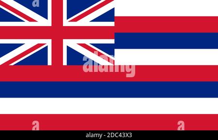 Flaches hawaii Staatsflagge - usa Stockfoto