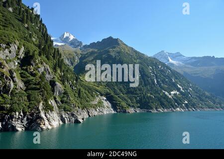 Zillergründl Stausee in den Zillertaler Alpen Stockfoto