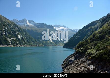 Zillergründl Stausee in den Zillertaler Alpen Stockfoto