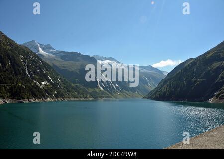 Zillergründl Stausee in den Zillertaler Alpen Stockfoto