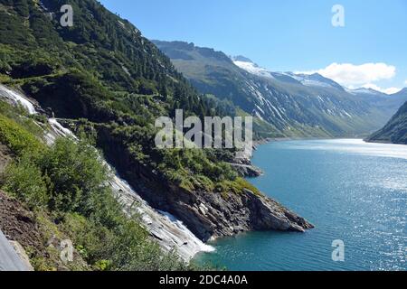 Zillergründl Stausee in den Zillertaler Alpen Stockfoto