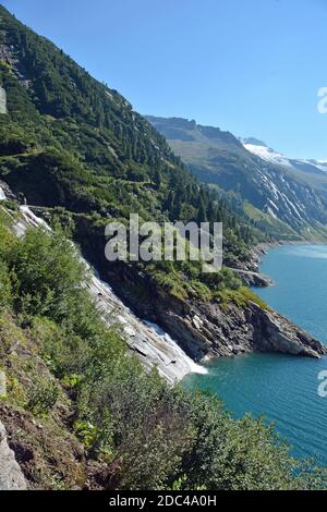 Zillergründl Stausee in den Zillertaler Alpen Stockfoto