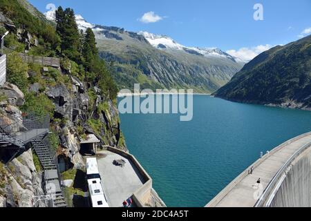 Zillergründl Stausee in den Zillertaler Alpen Stockfoto