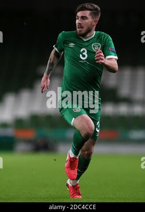 Ryan Manning aus der Republik Irland während des Spiels der UEFA Nations League im Aviva Stadium in Dublin. Stockfoto