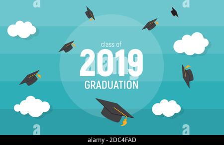 Klasse der 2019 Graduuarion Ausbildung Hintergrund. Abbildung Stockfoto