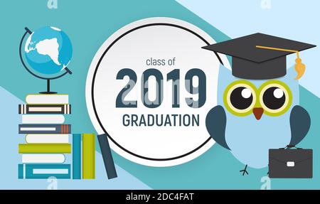 Klasse der 2019 Graduuarion Ausbildung Hintergrund. Abbildung Stockfoto