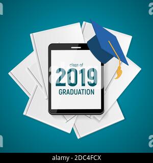 Klasse der 2019 Graduuarion Ausbildung Hintergrund. Abbildung Stockfoto