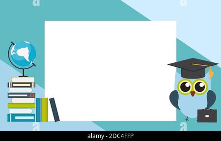 Klasse von 2019 Grades Design Elements leerer Rahmen mit Bildungshintergrund. Abbildung Stockfoto