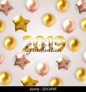 Klasse der 2019 Graduuarion Ausbildung Hintergrund. Abbildung Stockfoto