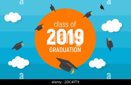 Klasse der 2019 Graduuarion Ausbildung Hintergrund. Abbildung Stockfoto