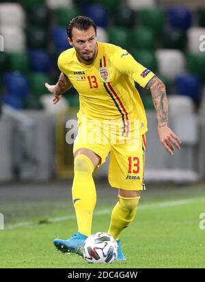 Rumäniens Vasile Mogos während des Spiels der UEFA Nations League im Windsor Park, Belfast. Stockfoto