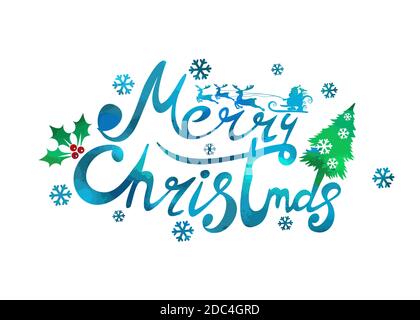 Text-Frohe Weihnachten. Vektorgrafik Stock Vektor