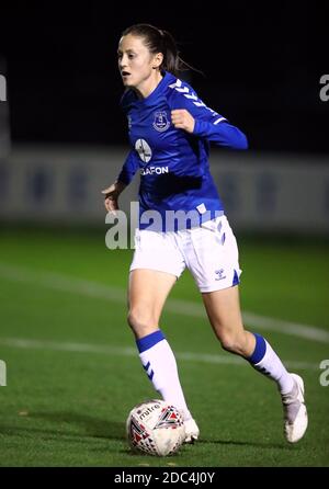 Evertons Danielle Turner beim Continental Cup Spiel im Walton Hall Park, Liverpool. Stockfoto