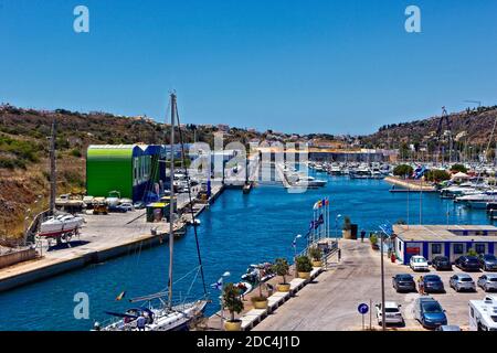 Blick auf die Marina von Albufeira an der Algarve Region Portugal Stockfoto