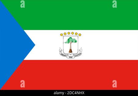 Nahauffahne von Äquatorialguinea Stock Vektor