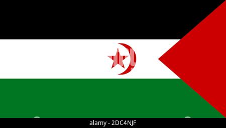 Flagge der Arabischen Demokratischen Republik Sahrawi Stock Vektor