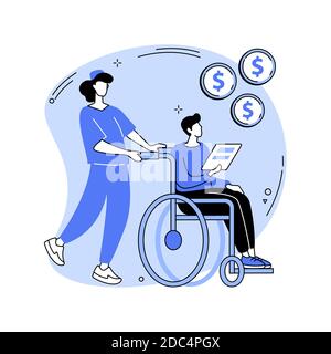 Care Allowance abstrakte Konzept Vektor-Illustration. Stock Vektor