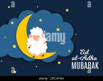 Eid al-Adha, Kurban Bayrami muslim Festival of Sacrifice. illustrator Stockfoto