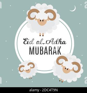 Eid al-Adha, Kurban Bayrami muslim Festival of Sacrifice. illustrator Stockfoto