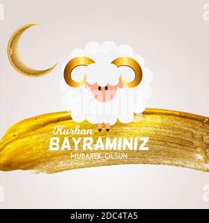 Eid al-Adha, Kurban Bayrami muslim Festival of Sacrifice. illustrator Stockfoto