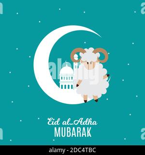 Eid al-Adha, Kurban Bayrami muslim Festival of Sacrifice. illustrator Stockfoto